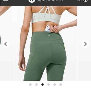 Lululemon Invigorate High-Rise Crop 23"
Algae Green